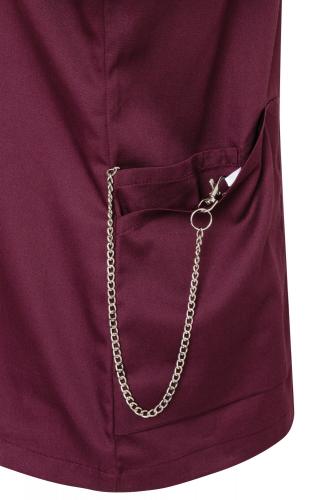 KARLOWSKY Essential | Damen Kurzarm-Kasack (aubergine) KS63